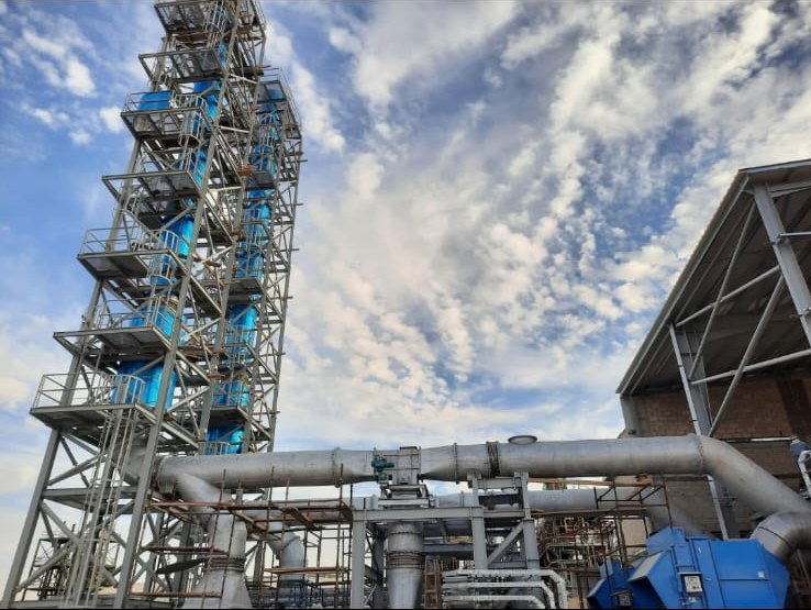 Industrial tower and pipework structure erected by E&M